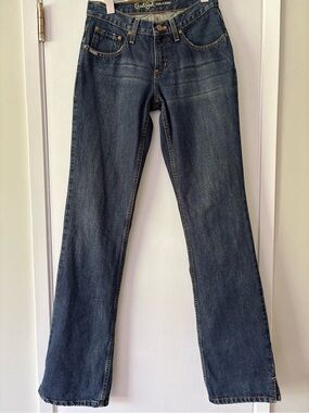 Cruel Girl Y2K Low Rise Bootcut Jeans Estimated W26 Tall Western Dark Wash
